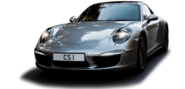 A Porsche bearing the registration CS 1