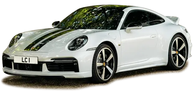 A Porsche 911 GT3 RS bearing the registration LC 1