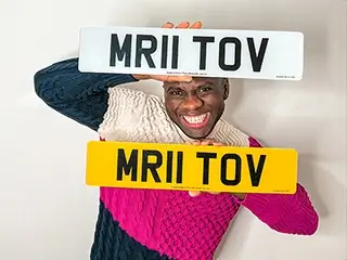 TikTok influence Mr Tov with his number plate MR11 TOV