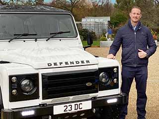 Dave Curtis with the number plate 23 DC