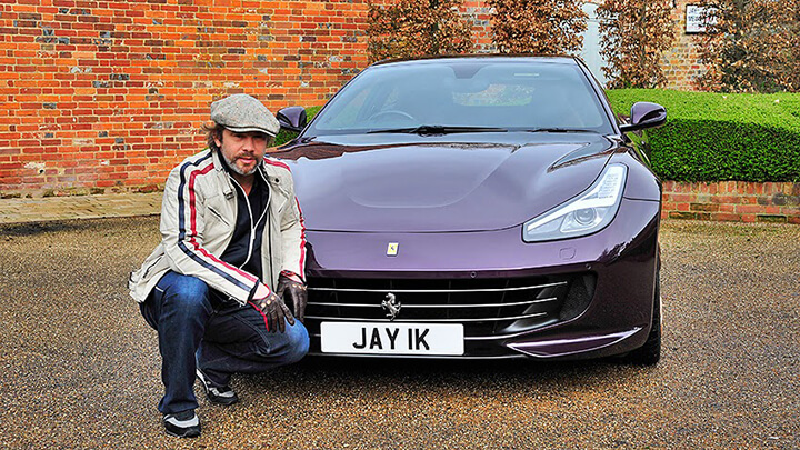 Jay Kay with number plate JAY 1K
