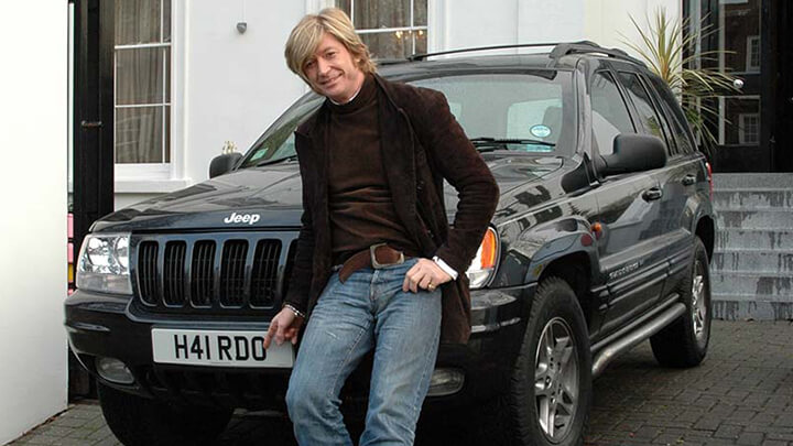 Nicky Clarke with number plate H41 RDO