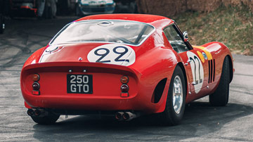 A Ferrari 250 GTO with number plate 250 GTO