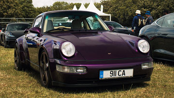 A Porsche 911 Carrera 2 with number plate 911 CA