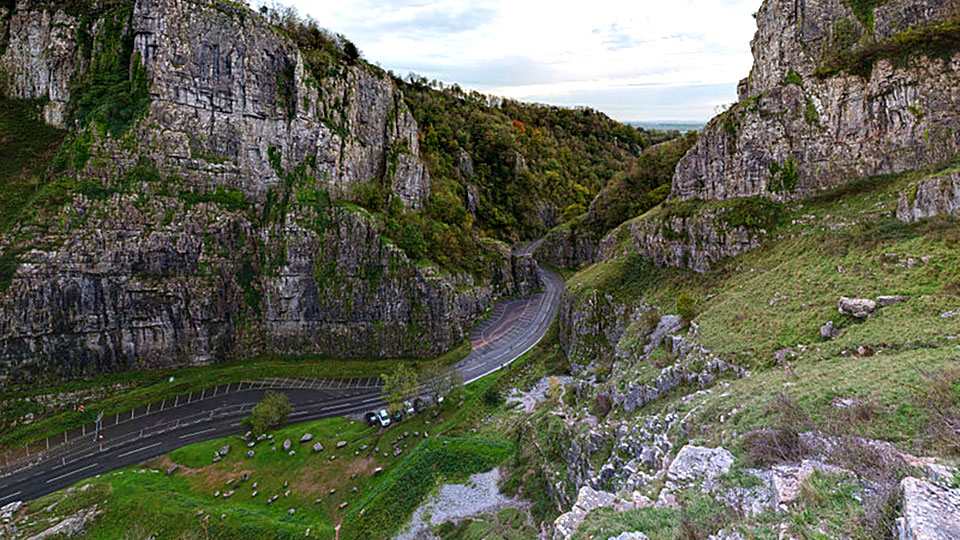 Cheddar Gorge in Somerset